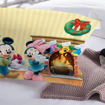 Disney Mickey Mouse Minnie Duvet Cover Set Single Doble De Dibujos Animados De Navidad Xmas Juego De Cama Doble Completa De Queen King Size, Ropa De Cama