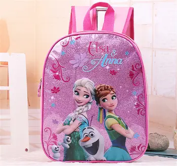 Disney princesa de dibujos animados de los niños de la mochila de kindergarten bolsa de Congelados Elsa chica chico coche bolsa de regalo para el estudiante de la escuela de almacenamiento libro