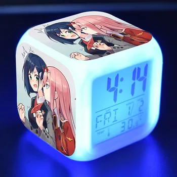 DitF de dibujos animados Figura LED Táctil a color, la Luz de Alarma del Reloj de DARLING en el FRANXX Anime Figuras Juguetes para los Niños