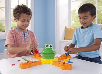 Divertido Alimentación de las ranas a comer galletas para niños manual de juguetes educativos juguetes eléctricos Parte de la Familia de Juego