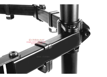 DL-MS02 de Sobremesa Completo de Movimiento de 360 Grados de acero de Doble Monitor Titular 10