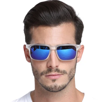 Dokly Gafas de sol de Moda de los Hombres Gafas de sol de los Hombres lente azul Claro Marco de las Gafas de Macho Plaza de la marca de Gafas de Sol UV400