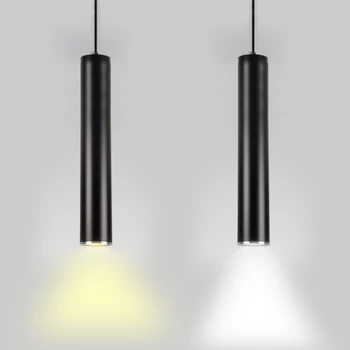 DONWEI Decoración de 7W LED Lámpara Colgante Barra colgante de aluminio del Cilindro de Luz Para la Barra de la Cocina de Restaurante Sala de estar Decoración