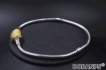 DORANPS Diseñador de la joyería 925 colgante del encanto de las pulseras de las mujeres del corazón de la pulsera de cadena femenina regalos,1pz