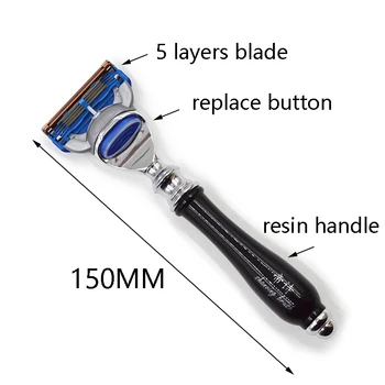 Dscosmetic de seguridad de afeitar maquinilla de afeitar para hombre con 5 capas de la cuchilla
