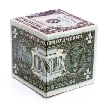 Dólares Cubo Mágico 3*3*3 Sensorial Juguetes Velocidad Cubo Rompecabezas de Cubo de Impresión UV Dólar Patrón de los Cubos de los Niños Cubo de Juguetes Juguetes Educativos