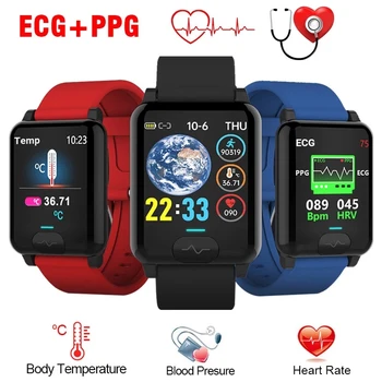 E04S monitor de Ritmo Cardíaco Reloj Inteligente Impermeable de Bluetooth de la Aplicación de Control Inteligente de Pulsera de ECG PPG Banda de Deportes
