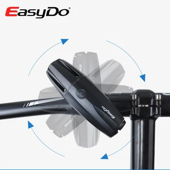 EasyDo 280Lumen Ciclismo Faro del Manillar de la Lámpara 2600mAh USB Recargable de MTB de la Bicicleta de la Bici de la Luz de la Linterna de LED resistente al agua Negro