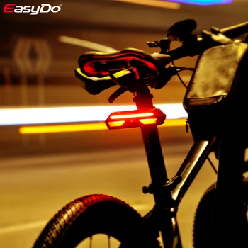 EasyDo Bicicleta Inteligente de Control Remoto Trasera Luz de la Bicicleta del LED Asiento Posterior de la Luz trasera Inalámbrica de Advertencia de Seguridad Impermeable ED3115