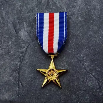 Ejército de los estados unidos el Premio de la Medalla de Plata Medallas de Estrella de Cinco puntas de la Estrella Honores de la Cinta de opciones Militares Conmemorar Insignia de Pin