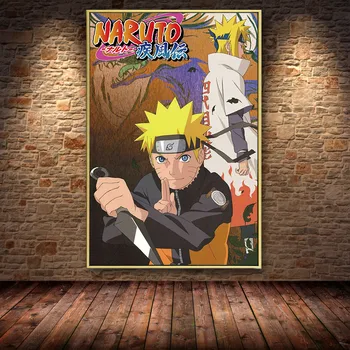 El Anime De Naruto Kakashi Pintura Lienzo Carteles Estampados De Cuadros De Arte De Pared Con Fotos De La Sala De Dibujos Animados Del Dormitorio De La Decoración De La Decoración Del Hogar
