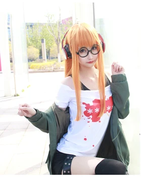 El Anime de Sakura Futaba Cosplay Persona 5 Traje de Cosplay Futaba Sakura Uniformes traje de Chaqueta+camiseta+pantalones Cortos+Cinturón+Medias+Gafas