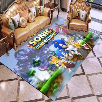 El Anime de Sonic the Hedgehog, Alfombra Antideslizante de Área de Piso de la Estera 3D Alfombra antideslizante Mat Comedor Sala de estar Suave Alfombra del Dormitorio de Estilo