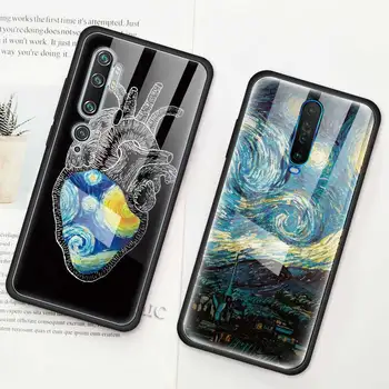 El arte de la estética de van Gogh pintura caja de Cristal para el Xiaomi Redmi Note 9s 8 8A 9A 9C 9i 7 8T K30 9 K20 Pro Teléfono Móvil Shell de la Cubierta de la Capa