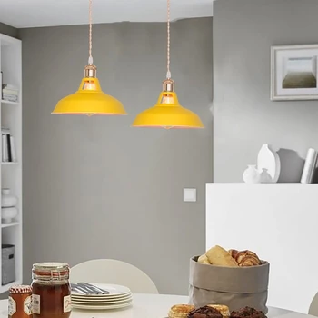 El color de la industria retro colgante luces dormitorio colgando de la lámpara de la Cocina de la luminaria de suspensión Moderno de muebles para el hogar, luz decorativa