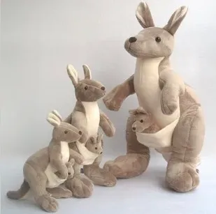 El envío libre de la Madre y el niño canguro muñeca en Australia canguro de peluche de juguete de 50cm