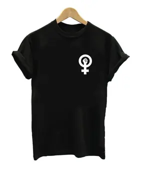 El Feminismo De La Camiseta De Puño Riot Amor - Mujer Camiseta Mujer Camisetas, Camisetas Unisex, Feminista De La Camisa De Fuerza De La Chica De Energía Tops-C001