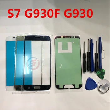 El frente Exterior de la Lente de Cristal Pantalla Táctil de Repuesto para Samsung Galaxy S7 G930 G930A G930F G935F S7 Borde + de Reparación de Herramientas y Adhesivo