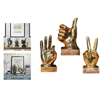 El Gesto con la mano en Forma de Decoración para el Hogar Estatuas, Esculturas Decoración de Resina Figura, Regalo de Cumpleaños, Navidad, Año Nuevo