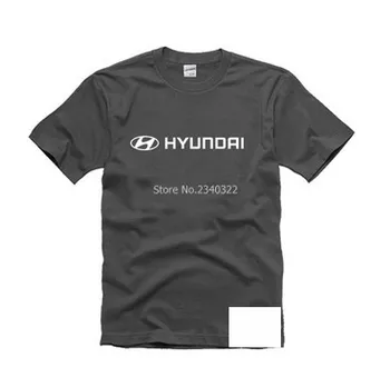 El nuevo logotipo de algodón de cuello redondo de manga corta Hyundai T-shirt camiseta de moda de verano