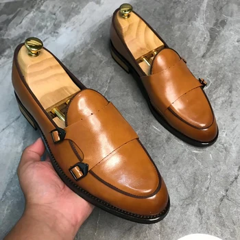 El otoño de los Hombres Zapatos de Cuero de los Hombres Zapatos de Vestir de Lujo de los Hombres de Negocios de Oxford, Clásico, Zapatos de Caballero