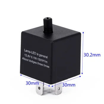 Electrónica Relé Universal Flasher Negro Agradable Para el LED de señal de giro luz de 0,1 W-150W.c/m 12 v Lámpara de Led Auto Moto
