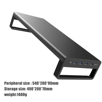 Elegante Base de la Aleación de Aluminio del Ordenador Portátil de Base con Puerto USB 3.0 HG99