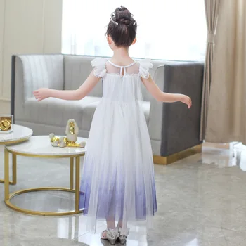 Elsa 2 de la princesa vestido de fantasía de la niña de el traje de carnaval para los niños vestido de noche de niño niña de la navidad trajes de 3-8 de ropa de verano