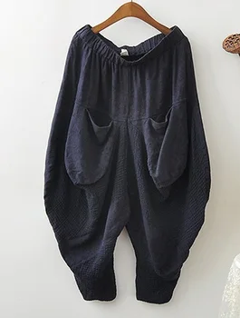 En el verano de 2016 nuevos productos al mercado, el diseño original suelto corralones harén pantalones de algodón de lino de ocio de las mujeres