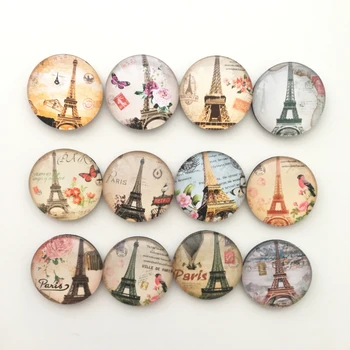 Envío gratis (12pcs/lote) de París, la Torre de Cristal de imán de Nevera Ronda Mensaje de la etiqueta Engomada de Francia Recuerdos de Decoración para el Hogar de niños de regalo