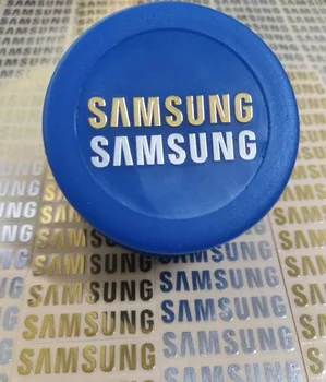 Envío gratis 3.1X0.6cm 100pcs / lote de Plata logo de Samsung metal pegar Samsung galaxy S3 s4 s5 de metal pegatinas del logo de Samsung