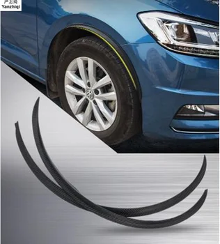 Envío gratis patrón de rueda de la ceja decorativos fender anticollision cinta adhesiva coche pegatinas para 2011-2017 Volkswagen VW POLO