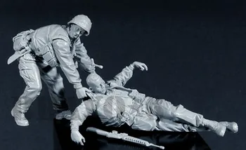 Escala 1/35 NOSOTROS Guerra de Vietnam para salvar a sus camaradas 2 personas miniaturas de Resina Modelo de Kit de la figura de Envío Gratis