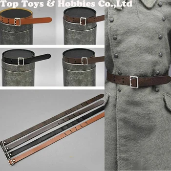 Escala 1/6 Cinturón de Cuero Modelo Octava Ruta del Ejército de la República, señor de la guerra de la II Guerra Mundial alemán Correa de Cuero