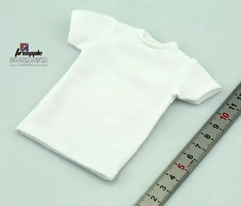 Escala 1/6 de Accesorio de color Negro /gris/ROJO/blanco Casual de manga corta de algodón t-shirt modelo De 12 pulgadas masculino femenino Cuerpo