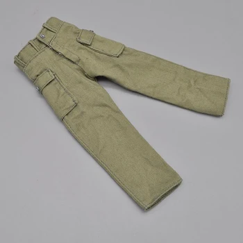 Escala 1/6 de la segunda guerra mundial Ejército Verde de Pantalones Casuales Pantalones de Modelos de 12