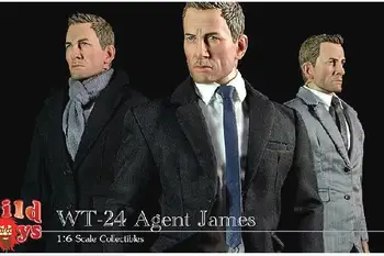 Escala 1/6 Super flexible figura del Agente James Bond Traje Conjunto de 12