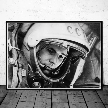 Espacio Héroes Yuri Gagarin Posters Y Impresiones De Imágenes De La Pared Para La Sala De Estar Vintage Lienzo De Pintura Decorativa De Decoración Para El Hogar Quadro