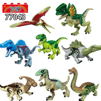Establecer la Venta de Bloques de Construcción de Mundo Dinosaurio Tiranosaurio Rex Modelo Transparente de los Ladrillos de Juguetes educativos Para Niños de Regalo OS 77043