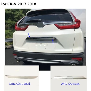 Estilo de coche cubierta de acero Inoxidable/accesorios de la puerta Trasera puerta trasera de la placa del marco de recorte tronco piezas Para Honda CRV CR-V 2017 2018