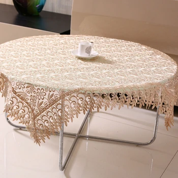 Europa mantel Beige Bordado Floral de la Mesa de Paño de la Tela de Satén mesa Cuadrada cubierta Impermeable 130*180 manteles para mesa