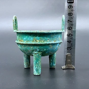Exquisitas antigüedades, decoración (bronce pequeña estufa trípode)