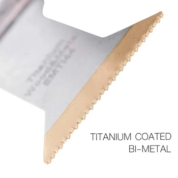 EZARC 3 piezas de Titanio Oscilante Multitool Cuchillas Extra-Larga de la Corte de Energía Vio Rápida Velocidad de Corte para Madera, Metal y Material Duro