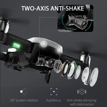 F8 GPS Drone con Dos ejes anti-shake de Auto-estabilización de cardán Wifi FPV 1080P Cámara 4K sin Escobillas Quadcopter VS F11 SG906 PRO