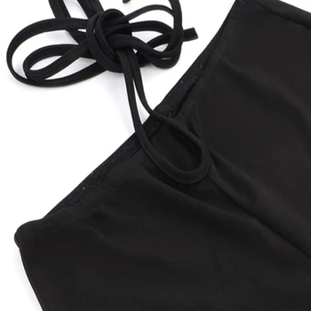 Forefair de Alta Cintura de las Mujeres Pantalones de Diseño de Cortar el Vendaje de la Llamarada de Pantalones Nuevos 2020 Sexy Negro de Pantalón para las Mujeres