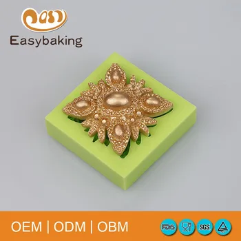 Forma cuadrada molde de silicona de grado de Alimentos de la joyería de la forma de tarta fondant decoración de herramientas