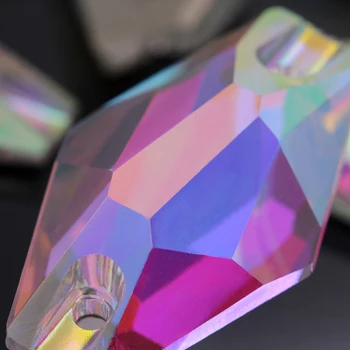Forma de jarrón de Cristal AB Coser diamantes de Imitación de piedras para la costura de las planas K9 Cristal 17x28mm Perlas de Ropa Accesorios de encargo de la boda d