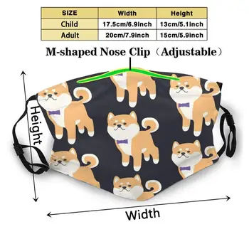 Formal Shiba Inu Máscara Reutilizable De La Boca De La Máscara Lavable Filtro Anti Polvo Máscaras De Perro Doggo Pupper Petulante Lindo Animal Divertido
