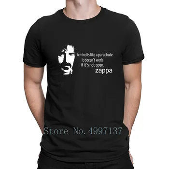 Frank Zappas Mente Es Como Un Paracaídas Camiseta Personalizada Euro Talla S-3xl Famosa Primavera Divertido Traje de Tendencia de la Camiseta de la Camisa de