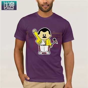 Freddie Mercury de Queen Inspirados en dibujos animados Adultos camisa de 2019 Verano de los Hombres de Manga Corta T-Shirt de Algodón de la Camiseta Actual